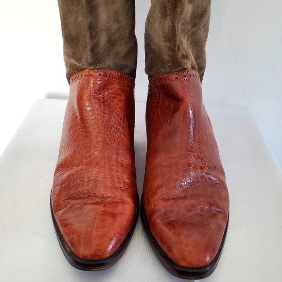 Vintage Mondi Leather & Suede Riding Boots - Picture 4 of 11